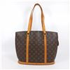 Image 1 : Louis Vuitton Brown Monogram Canvas Leather Babylone Tote Bag
