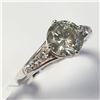 Image 2 : 14K  DIAMOND (1.6CT) DIAMOND (0.08CT) RING SIZE 6.75