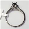 Image 2 : 14K  BLACK DIAMOND(0.55CT) DIAMOND(0.08CT) RING SIZE 6