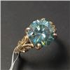 Image 2 : 10K  GREENISH BLUE MOISSANITE 4.2 RING SIZE 6