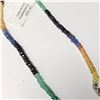 Image 2 : 10K  NATURAL RUBY SAPPHIRE AND EMERALD 16"(36CT) NECKLACE