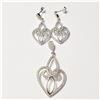 Image 1 : SILVER CZ EARRING AND PENDANT SET