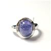 Image 1 : SILVER TANZANITE AND WHITE TOPAZ(4.1CT) RING SIZE 7