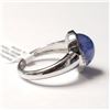 Image 2 : SILVER TANZANITE AND WHITE TOPAZ(4.1CT) RING SIZE 7