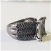 Image 2 : SILVER BLACK ONYX RING SIZE 4