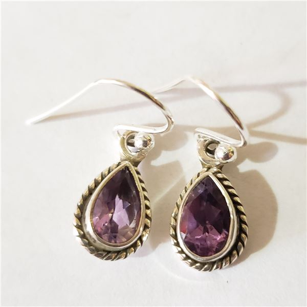 SILVER AMETHYST EARRINGS