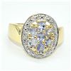 Image 1 : GOLD PLATED SILVER TANZANITE(1.25CT) RING SIZE 7