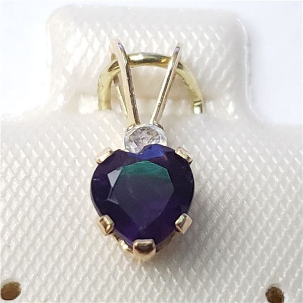 10K  AMETHYST MOONSTONE PENDANT