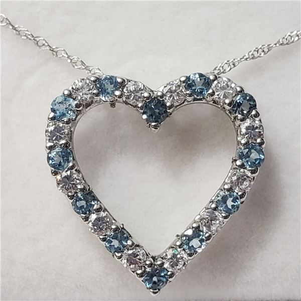 SILVER BLUE TOPAZ NECKLACE