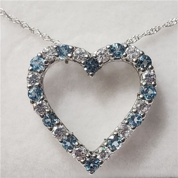 SILVER BLUE TOPAZ NECKLACE