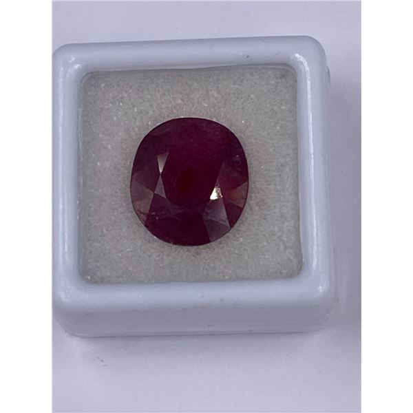 HUGE NATURAL RED RUBY 12.62CT, 14.1 X 12.6 X 7.6MM, OVAL CUT, VVS, MADAGASCAR, POSSIBLE G.F