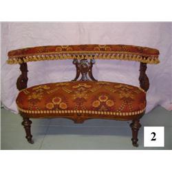 Antique Kidney Love Seat