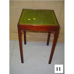 Leather Top Lamp Table