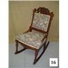 Image 1 : Floral Tapestry Victorian Rocker