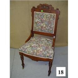 Floral Tapestry Victorian Chair
