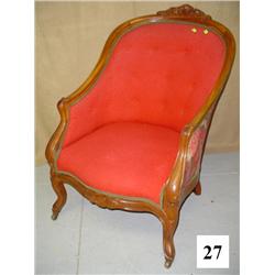 Rose Back Chair w/Casters