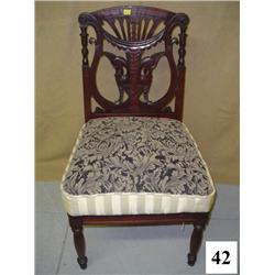 Carved Back Griffin Chair