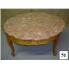 Image 1 : Marble Top Table 33 Inch Diameter