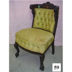Victorian Chair w/Lady's Bust