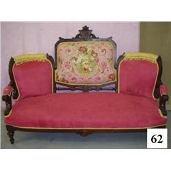 Victorian Love Scene Upholstery Sofa-Matches 61