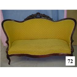 Carved Back Victorian Couch