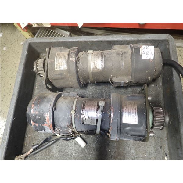 (2) Fuji DC Motor Type# GEELM-DGT-120, 22V w/ 30:1 Tsubaki Gear Reduction Units