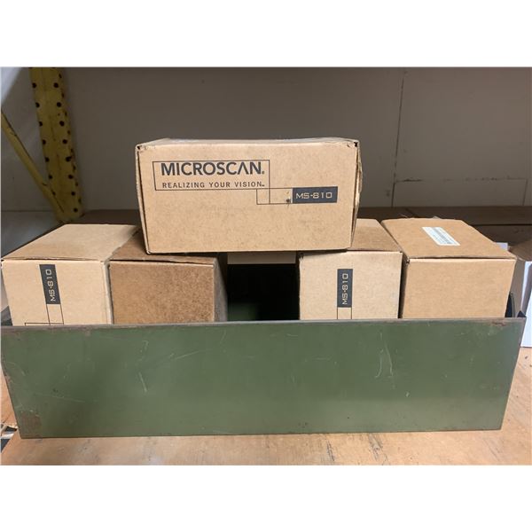 (5) NEW Microscan #FIS-0810-0019, MS-810 Fixed Barcode Scanners