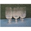 Image 2 : Qty 6 Gorham Crystal Stemmed Beverage Glasses 7"H