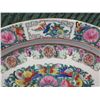 Image 2 : Vintage Overjoy Hand Hong Kong Famille Rose Oval Serving Dish 16"L (Stand not included)