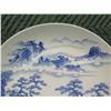 Image 2 : Asian Cobalt Charger Serving Dish w/ Japan Scenes & Maker's Mark 18" Diameter