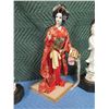 Image 4 : Qty 2 Thai Buddha Lamps (No Shades) & Japanese Geisha in Kimono 18"H