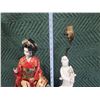 Image 7 : Qty 2 Thai Buddha Lamps (No Shades) & Japanese Geisha in Kimono 18"H