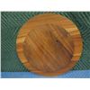 Image 3 : Qty 2 Round Lazy Susan Trays & Monkeypod Leaf Tray