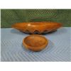 Image 2 : Wooden Serving Bowls: Round & Clam Shape 24"L