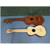 Image 2 : Qty 2 Acoustic 4-String Ukuleles: Vintage Koa Wood CA 1910 & Plastic Child's CA 1920 (needs repair)