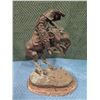 Image 8 : Cowboy on Bucking Horse Sculpture, Stamped 'Frederic Remington' 14" Base, 23"H