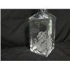 Image 2 : Hand Made in Hungary Frosted Glass Diamond Design Decanter w/ Stopper 11"H