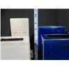 Image 8 : Qty 9 Rectangle Blue & White Ceramic Vases, Glass