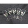 Image 2 : Qty 5 Stemmed Perrier Jouet Champagne Flutes w/ Floral Design 7.5"H