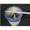 Image 7 : Asian Cobalt Vase or Umbrella Stand w/ Floral Design 8' Diameter x 17.5"H