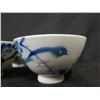 Image 17 : Qty 16 White & Cobalt Blue Rice Bowls w/ Maker's Mark, Fish Plate, etc