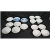 Image 1 : Qty 16 White & Cobalt Blue Rice Bowls w/ Maker's Mark, Fish Plate, etc
