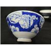 Image 5 : Qty 16 White & Cobalt Blue Rice Bowls w/ Maker's Mark, Fish Plate, etc