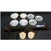 Image 1 : Qty 4 Small Asian Design Plates, 2 Rectangle Trays, 2 Footed Bowls & 2 Trinket Boxes