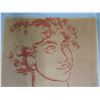 Image 2 : Hawaiian Man Artwork by Madge Tennent, Ink on Paper, Signed 1940 Unframed 18"x24"