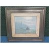 Image 3 : Framed Sailing Ocean Scene, Oil Painting on Canvas, Signed Lui Ming 20"x18"