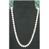 Image 1 : Pearl Necklace w/  925 Sterling Silver Clasp 28"L