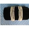 Image 2 : Qty 2 Triple Strand Pearl Bracelets w/ Sterling 925 Clasps 7"L