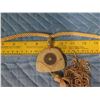 Image 8 : Braided Necklace w/ White Natural Stone & Asian Coin Pendant & Tassel 18"L