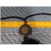 Image 8 : Braided Necklace w/ Gray Natural Stone & Asian Coin Pendant, Beads & Tassel 19"L